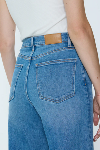Lana Crop High Rise Ultra Wide Leg Denim - Wild Heart