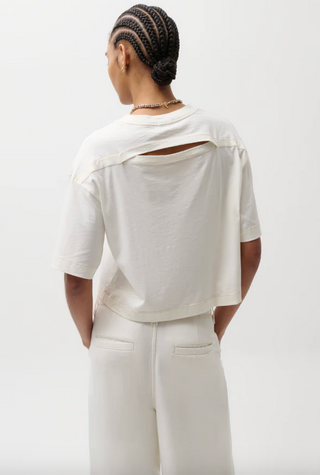 Mae Cropped Tee - Soft White