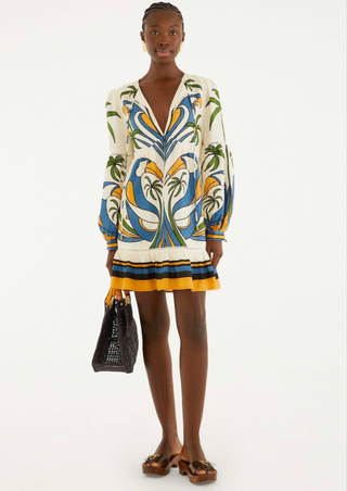 Tropical Graphic Mini Dress