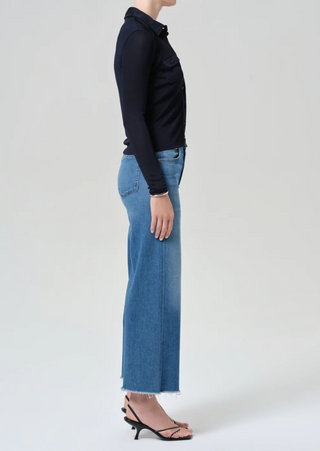 Lyra Wide Leg Crop Denim in Verve