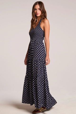 Siren Maxi Dress - Navy Spot