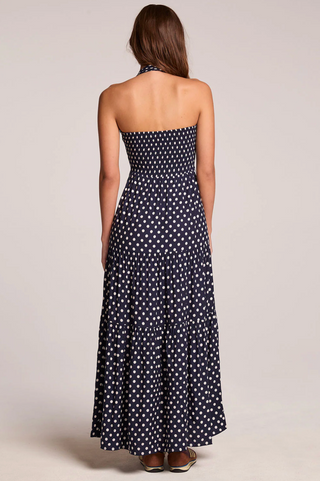 Siren Maxi Dress - Navy Spot