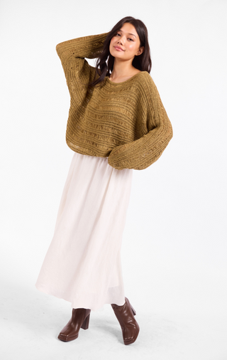 Sepia Sky Midi Skirt