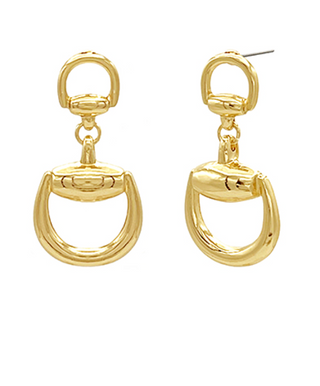 Horsebit Drop Earrings