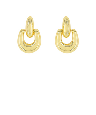 Gold Door Knocker Earrings