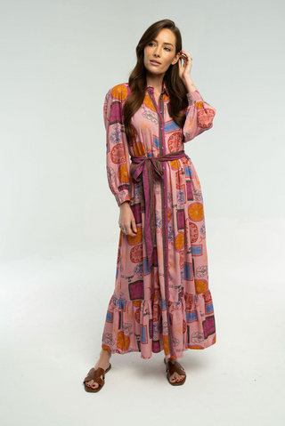 Dakota Maxi Dress- Salmon Rose