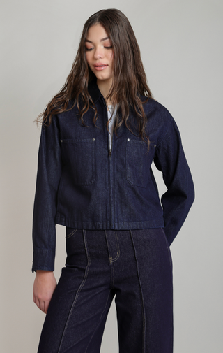 Corduroy Collar Denim Jacket
