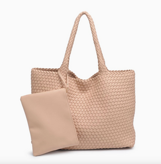 Solana Woven Vegan Leather Tote
