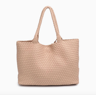 Solana Woven Vegan Leather Tote