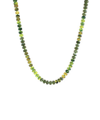 Olive Rondelle Bead Necklace