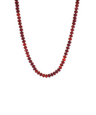 Burgundy Rondelle Bead Necklace