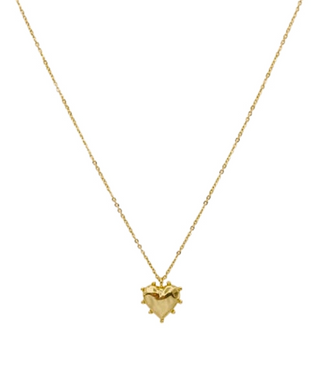 Gold Dotted Heart Necklace