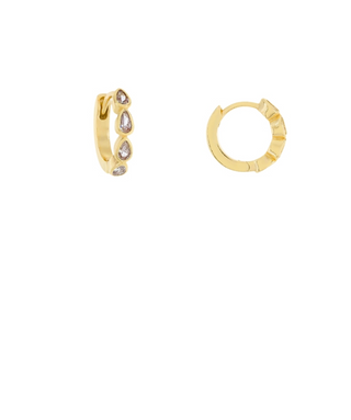 Teardrop Huggie Hoops