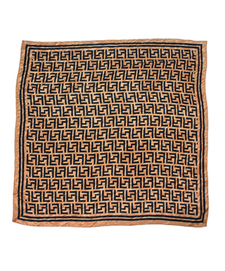 Oversized Greek Pattern Silky Scarf