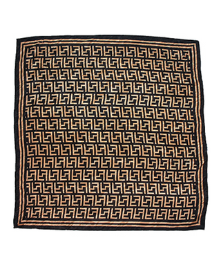 Oversized Greek Pattern Silky Scarf