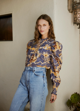 Irina Blouse - Blue Castello