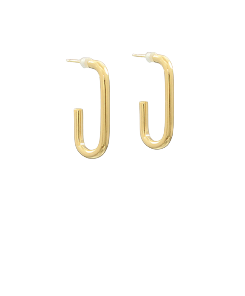 Gold Dipped Oval Hoops