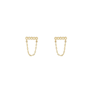 Pave Bar Chain Earrings