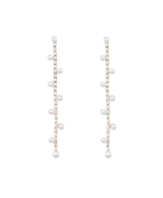 Rhinestone Pearl Drop Earrings