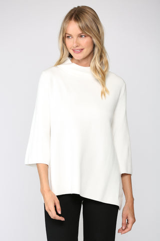 Mock Neck Pullover Sweater - Cream