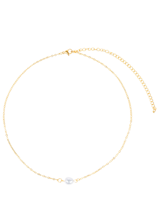 Shayla Dainty Pearl Choker Necklace