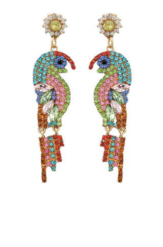 Multicolor Parrot Earrings