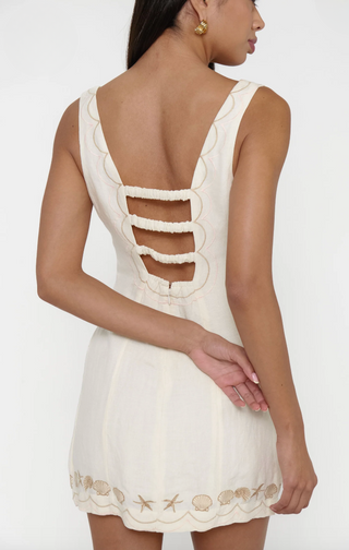 Steph Mini Dress - Beachfront Embroidery