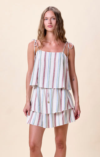 Lenore Mini Skirt | Ivory Multi