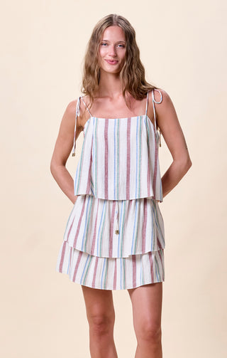 Lenore Mini Skirt | Ivory Multi