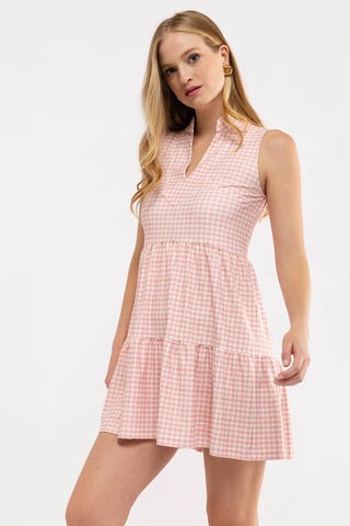 Tatum Dress - Pink Gingham