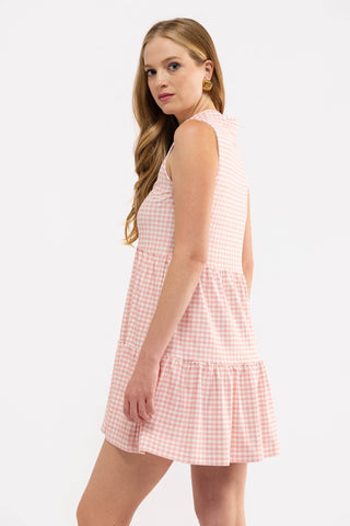 Tatum Dress - Pink Gingham