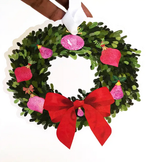 Red Boxwood Wreath Gift Tags