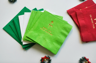 Assorted Christmas Beverage Cocktail Napkins